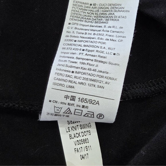 Old Navy Polka‎ Dot Swing Dress Black White Size M Flowy Casual Vintage Look - Picture 5 of 10